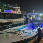 Speed boat fishing