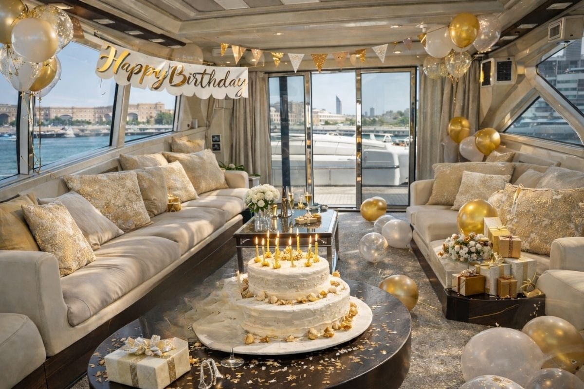 68 ft super yacht cruising in Abu Dhabi