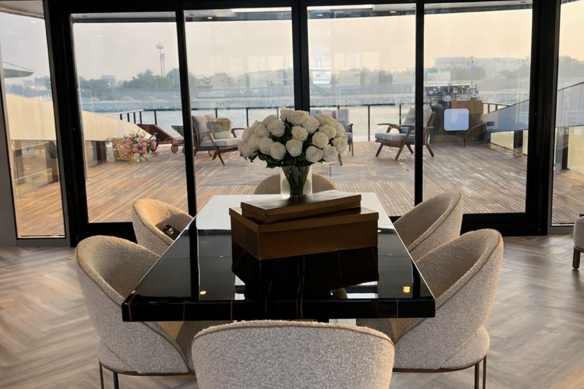 Side view of Miss Kim House Boat Abu Dhabi