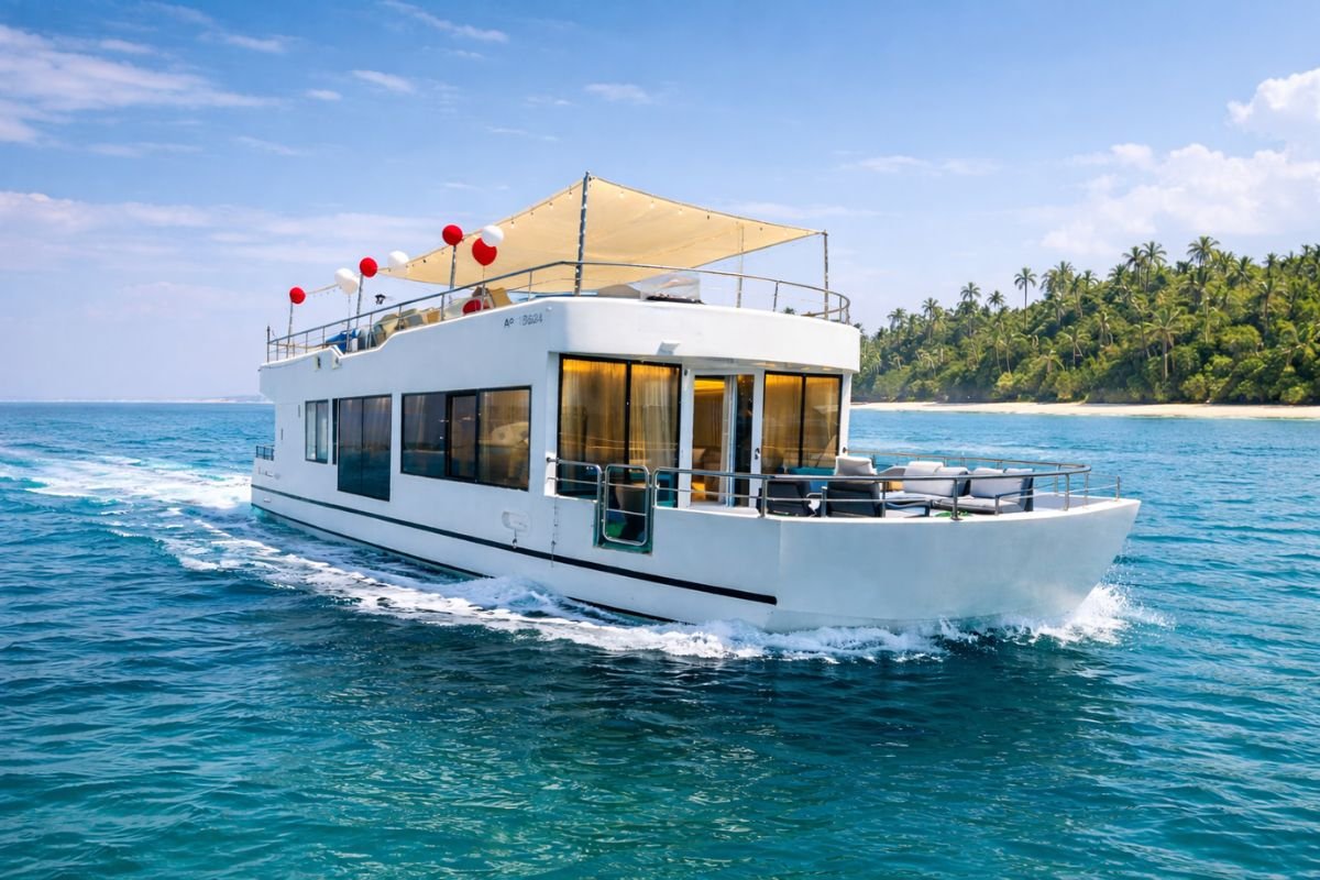 Sunset cruise houseboat with Moroccan Ramadan atmosphere