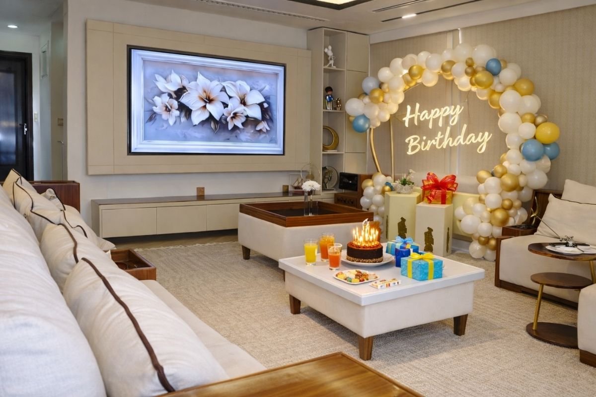 Luxury interior lounge on the Lavy yacht featuring modern design and comfortable seating, ideal for private events and celebrations at sea