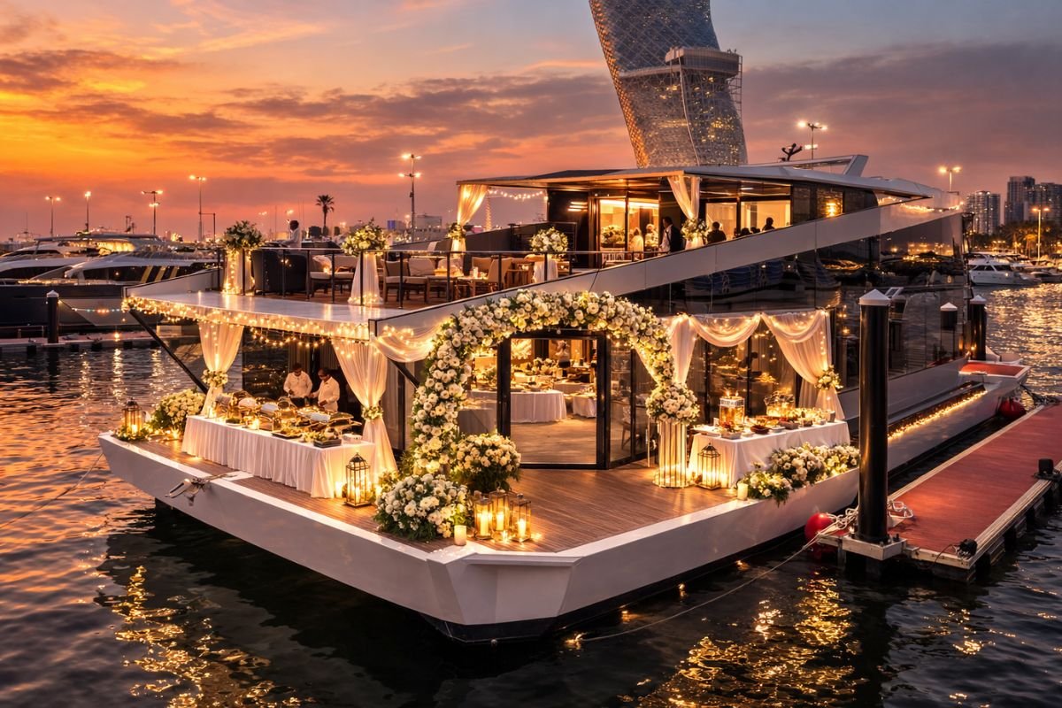Miss Kim Wedding Yacht – Sunset Marina View