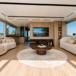 Luxury Maya Boat interior with modern sea view lounge in Abu Dhabi