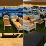 The Floating Villa – luxury houseboat experience in Abu Dhabi with rooftop lounge, stylish interiors, and stunning waterfront views.
