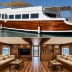 Ocean Majesty spacious yacht salon designed for private events, birthday parties, weddings, and corporate gatherings.