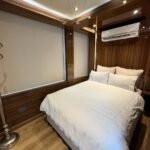 Amber Regent yacht rental private cabin with double bed, Yas Marina, Abu Dhabi