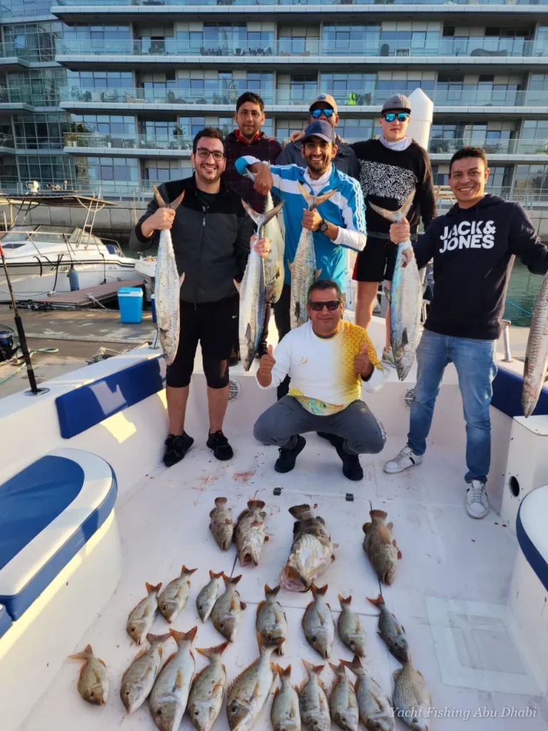 Group with the day's catch on Panda 1