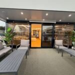 Serenity Haven houseboat – covered terrace at the salon entrance, Al Qana, Abu Dhabi