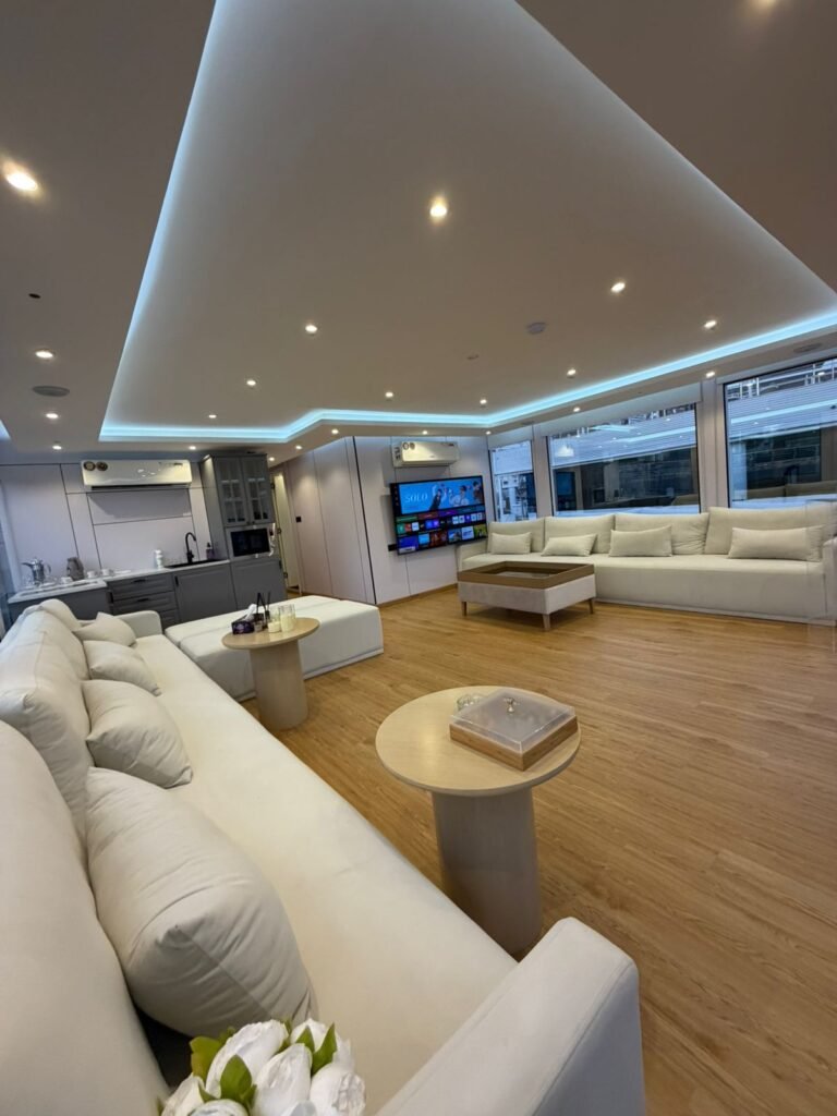 Serenity Haven houseboat – wide salon with LED ceiling, Al Qana, Abu Dhabi